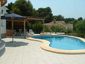 General view of pool terracing